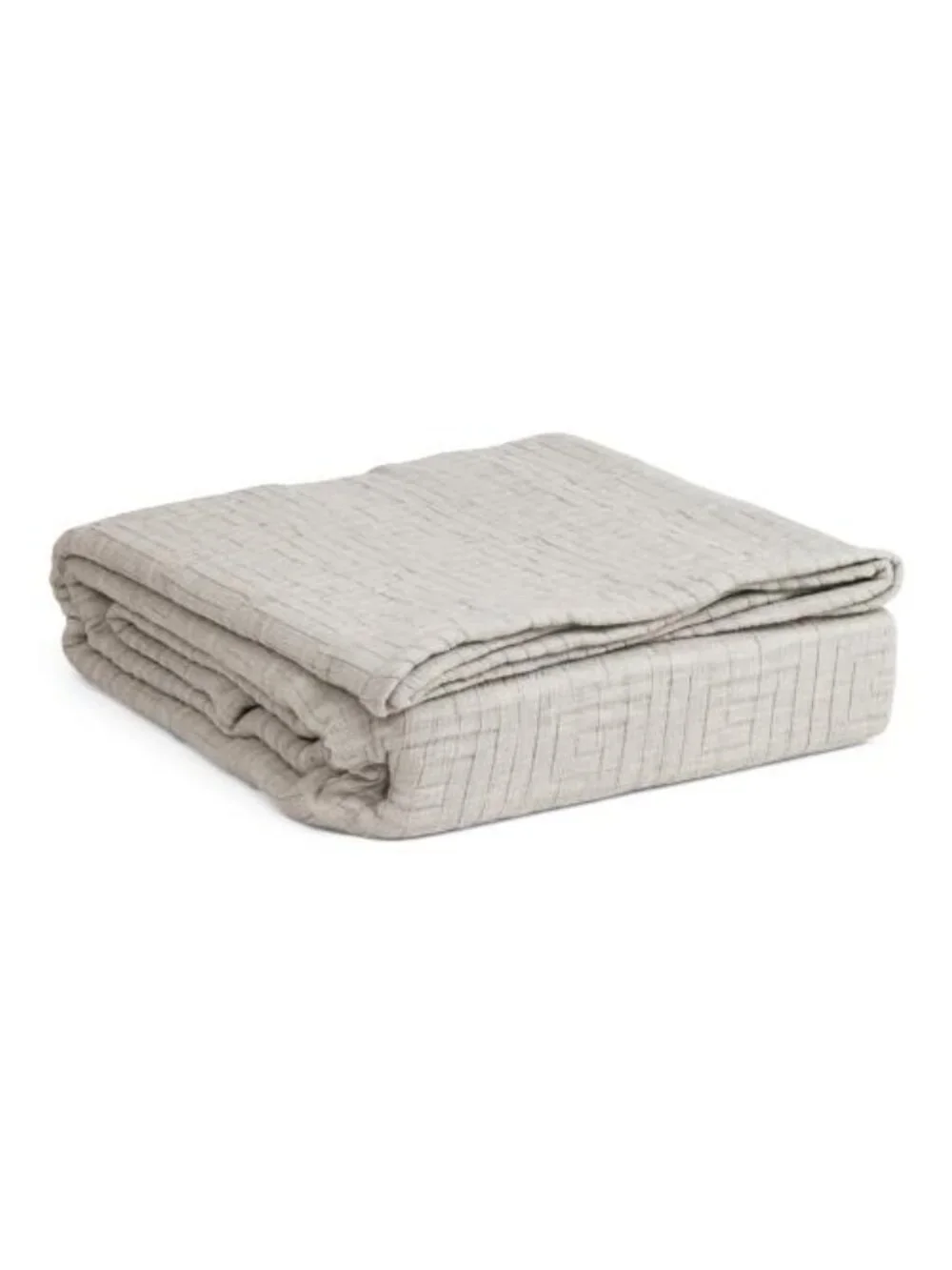 MARTHA STEWART Grey Textured Blanket